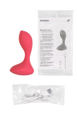 Анальная втулка Satisfyer Backdoor Lover, красная  фото 8