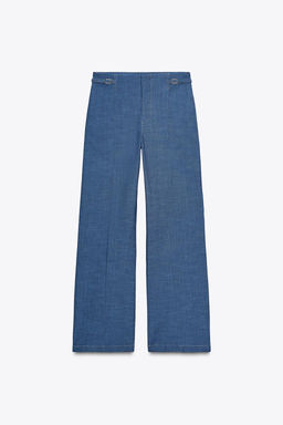 WIDE-LEG TROUSERS WITH BELT LOOPS - Zara фото 5