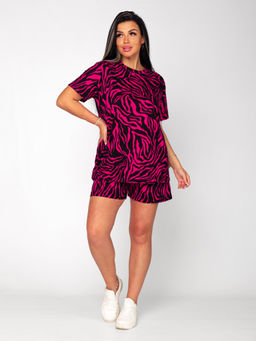 Костюм женский кулирка с шортами САФАРИ ФУКСИЯ - Domtrik Домашний трикотаж фото 5