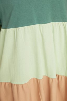 Lacivert %100 Pamuk Renk Bloklu Shift/Duz Mini Orme Elbise TWOSS20EL1638 - Trendyolmilla фото 12