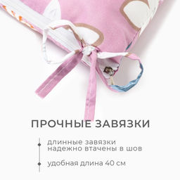 Цена за 2 шт. Подушка на стул Этель. Цветы, 40?40 см, сиреневая