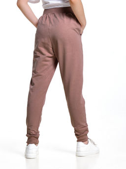 Брюки для девочки на резинке из кашкорсе UD 7517 мокко - Mini maxi фото 2