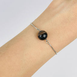 Браслет регулируемый с Агатом - Радуга самоцветов фото 2