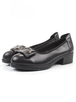 06-DYL74-1 BLACK Туфли женские (натуральная кожа)