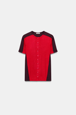 CAMISETA MANGA CORTA BOTONES / Rojo vivo - Zara фото 3