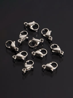 Цена за 2 шт. Замок карабин, 10 шт. 12?7 мм, цвет серебро