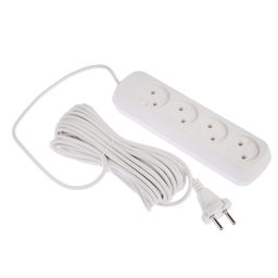 Удлинитель Luazon Lighting ECO, 4 розетки, 10 м, 10 А, 2200 Вт, ПВС 2×0.75 мм2, без заземления, белый