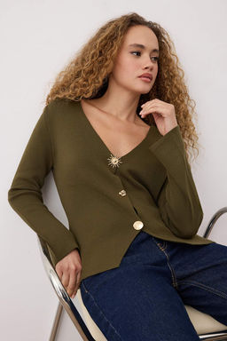 Siyah Trend Dugme Detayl? Triko H?rka TWOAW26HI00121 - Trendyolmilla фото 8