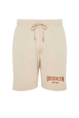 Tas Regular/Normal Kesim Brooklyn-Sehir Nak?sl? Tok Kumasl? Beli Lastikli Sort TMNSS24SR00025