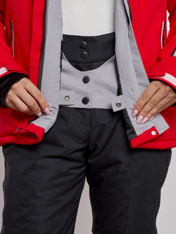 Горнолыжная куртка женская зимняя красного цвета 2305Kr - Chunmai фото 7