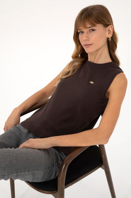 Kad_n Koyu Kahverengi Bisiklet yaka S_veter - U.s. polo assn фото 3