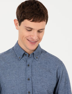 Mavi Slim Fit Uzun Kollu G_mlek