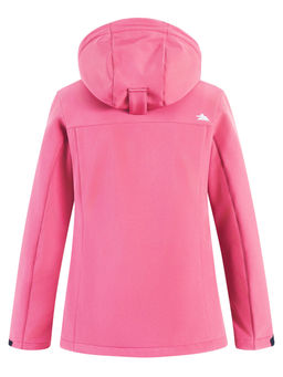 Ветровка спортивная женская с капюшоном softshell розового цвета 9566R - Mtforce фото 3