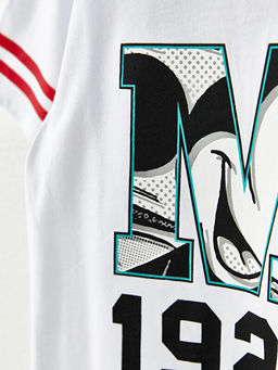 Bisiklet Yaka Mickey Mouse Bask?l? K?sa Kollu Erkek ?ocuk Pijama Tak?m? - Waikiki фото 3