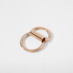 Цена за 3 шт. Полукольцо для сумок двойное, d = 15 мм, толщина - 1 мм, 2 шт, цвет золотой - Арт узор фото 2