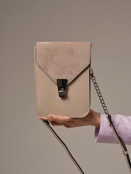 Сумка замшевая Deboro 31023 бежевое кружево/агат