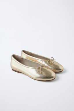 METALLIC BALLET FLATS - Zara фото 2