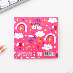 Цена за 20 шт. Блокнот 10×10 см, 16 л «8 Марта. Детский» МИКС