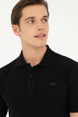 Мужская черная базовая футболка - U.s. polo assn фото 2