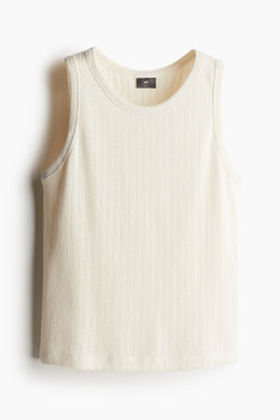 Camiseta sin mangas en pointelle Slim Fit