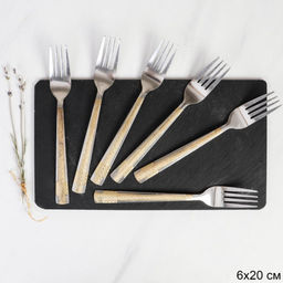 Вилка столовая 6 штук Золото Орфей / MJT25-1 /уп 100/ золото 5