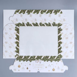 Цена за 4 шт. Коробка складная на 12 капкейков с окном «С Новым годом!» 32.5×25.5×10 см