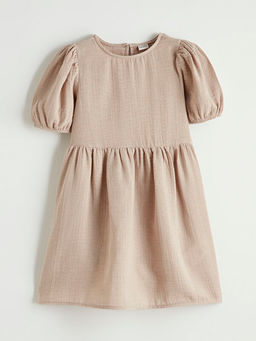 Bisiklet Yaka K?sa Kollu K?z ?ocuk Elbise