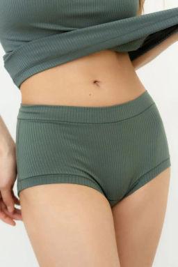 ALMANDO MELADO Трусы женские База "MAXI SLIP" Цвет:серо-зеленый