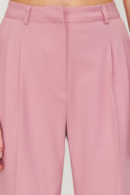 Limited Edition Ac?k Pembe Straight/Duz Kesim Dokuma Kumas Pantolon TWOAW23PL00401