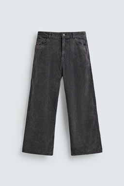 PANTAL?N RELAXED FIT PANA / Gris oscuro - Zara фото 7
