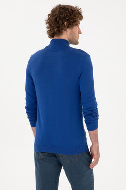 Erkek Slim Fit Yar_m Bal_k__ Yaka Saks Kazak - U.s. polo assn фото 5