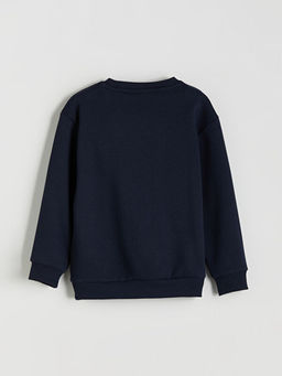 Bisiklet Yaka New York Bask?l? Erkek ?ocuk Sweatshirt