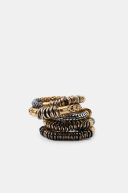 PACK 5 PULSERAS EL?STICAS COMBINADAS / Oro / Plata - Zara фото 3