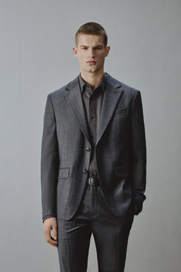 BLAZER REGULAR FIT TRAJE RAYA DIPLOM?TICA / Gris - Zara фото 2