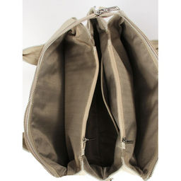 Сумка женская натуральная кожа JRP-1560-9, 3отд+2карм/перег, плечевой ремень, св.серый 265606 - Adelia фото 3