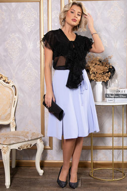 Платье Анхела (черно-голубое) П14750-39М