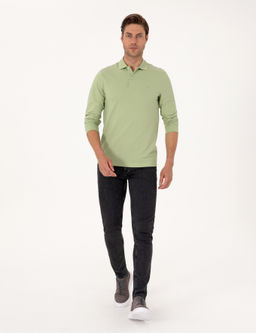 _a_la Slim Fit K_vr_lmaz Polo Yaka Basic Pike Sweatshirt - Pierre cardin фото 4