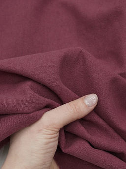 Крапива Рами (Ramie) с хлопком цв.Винтажный бордово-лиловый, ш.1.4м, крапива-50%, хлопок-50% - Купава фото 5