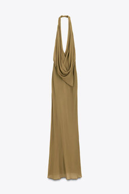 LIMITED EDITION DRAPED HALTERNECK MAXI DRESS - Zara фото 3