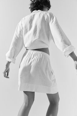 Minifalda en mezcla de lino - H&m фото 5