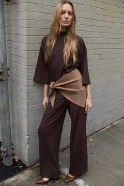 BASIC PIQU_ TROUSERS