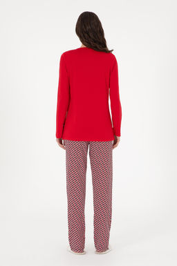 Женский красный пижамный комплект Неожиданная скидка в корзине - U.s. polo assn фото 4