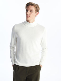 Yar?m Bal?k?? Yaka Erkek Triko Kazak