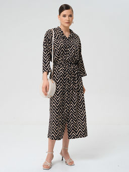 Платье из вискозы с принтом