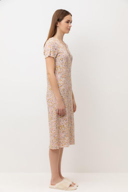 Е 10062/матовый беж,цветочное настроение сорочка ночная жен - Very neat фото 3