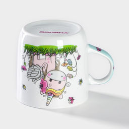 Кружка Доляна «Единорожка», 230 мл, керамика, белая