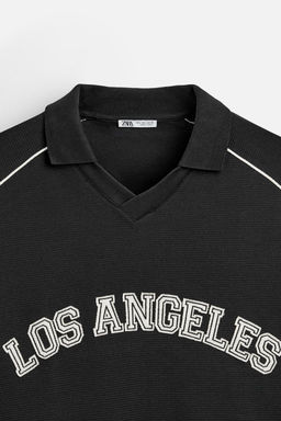 CONTRAST TEXT POLO SWEATSHIRT - Zara фото 8