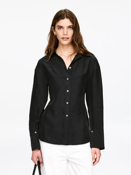 Camisa de seda ajustada - H&m фото 2