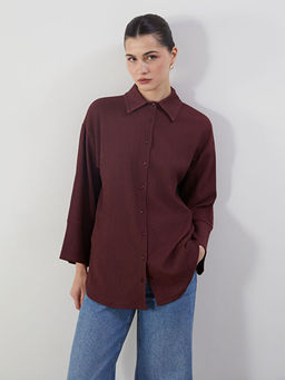 Dokulu Oversize Kad?n G?mlek Tunik