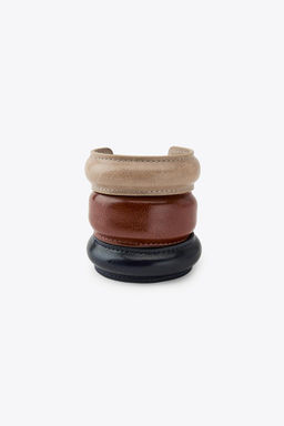PACK OF 3 LEATHER BRACELETS - Zara фото 4